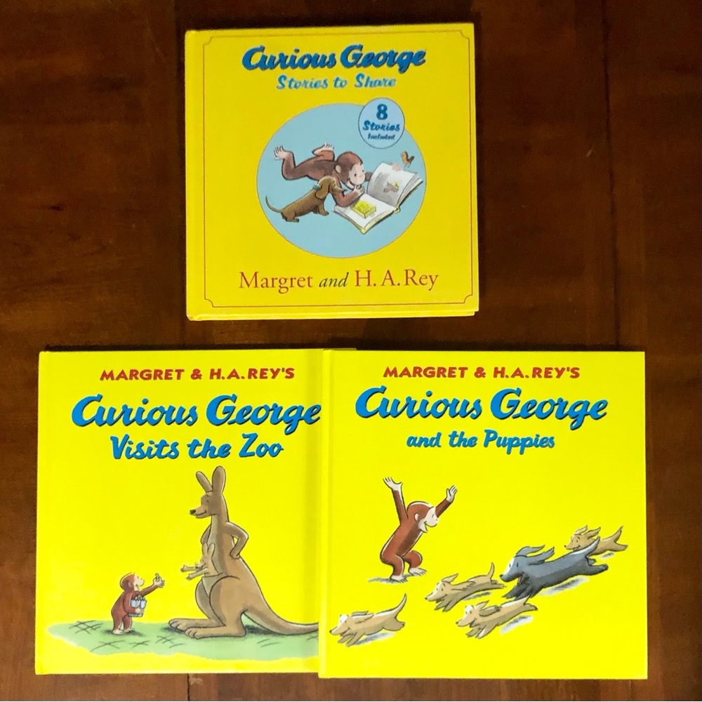 EUC Curious George Book Bundle, (3) Hardback, Used